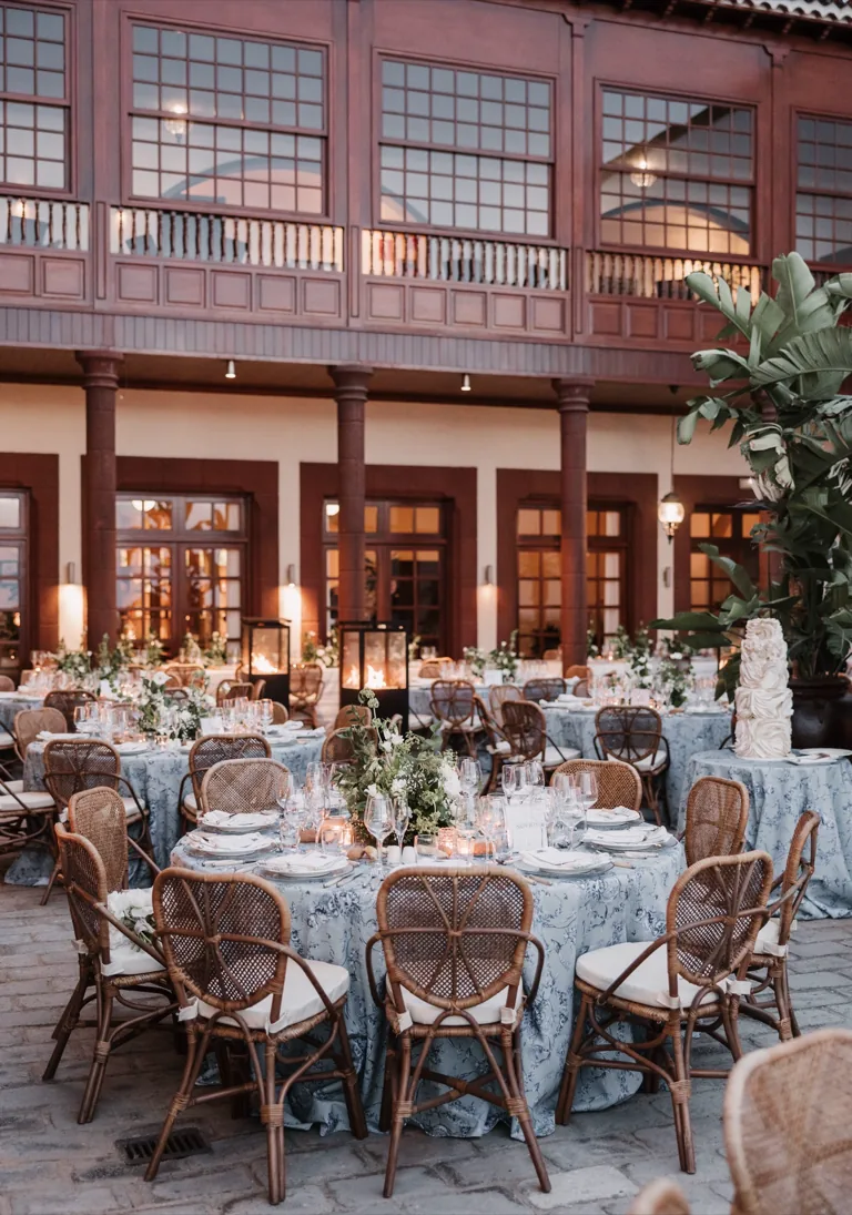 Banquete preparado en un espacio de boda de Tenerife